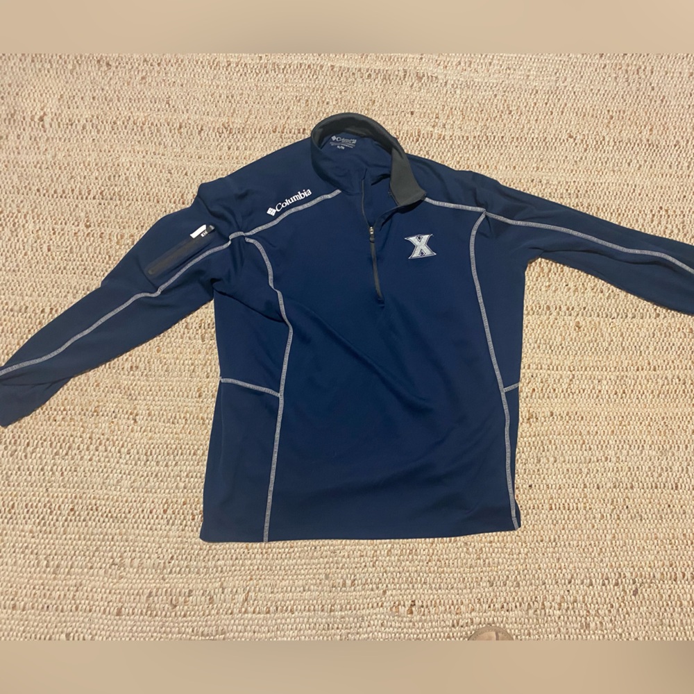 Xavier Columbia Blue Quarter Zip